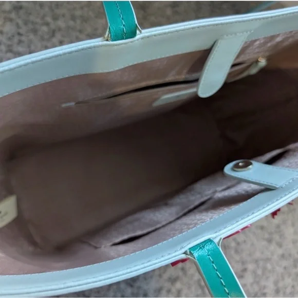 NWOT Kate Spade Green and White Cactus Tote - Picture 2 of 6